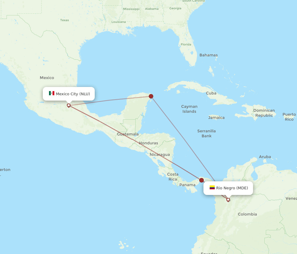NLU-MDE flight routes