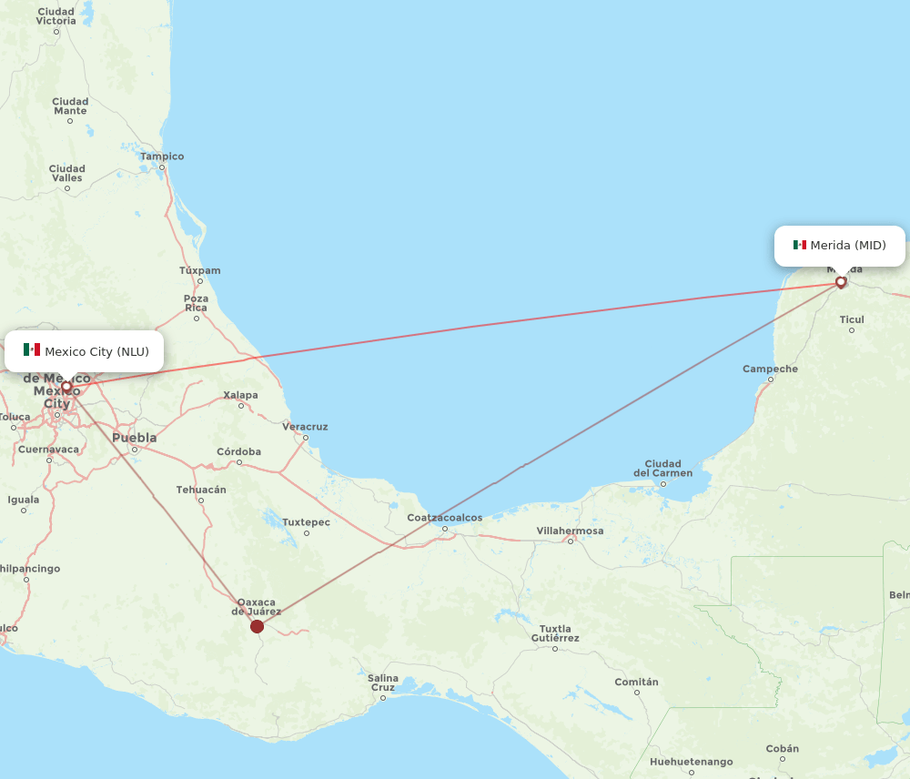 NLU-MID flight routes