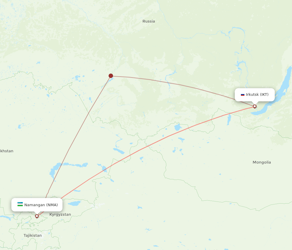 NMA-IKT flight routes