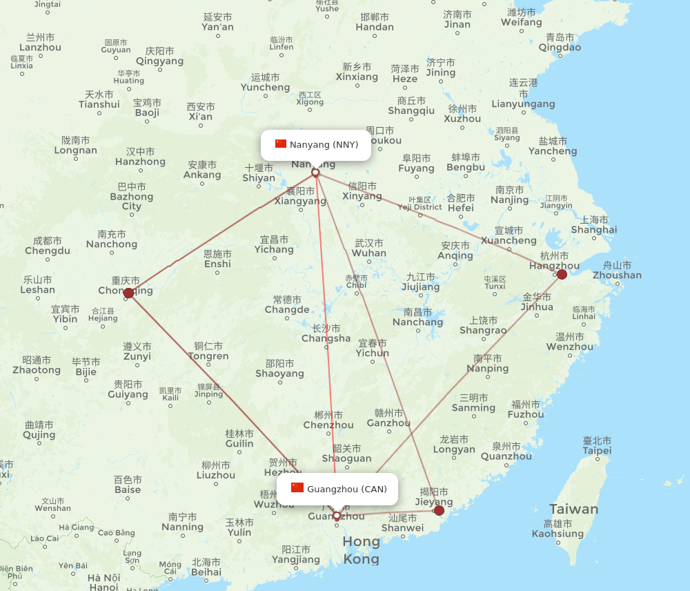 NNY-CAN flight routes