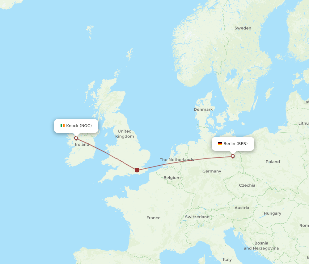 NOC-BER flight routes