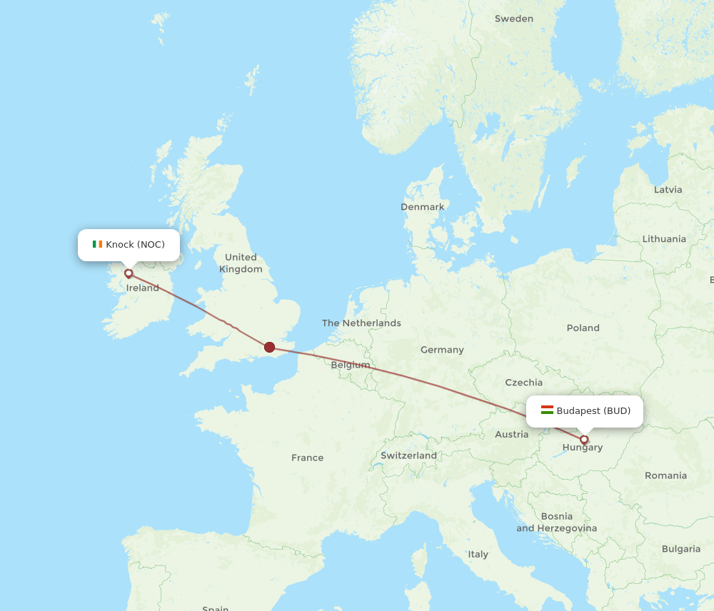 NOC-BUD flight routes