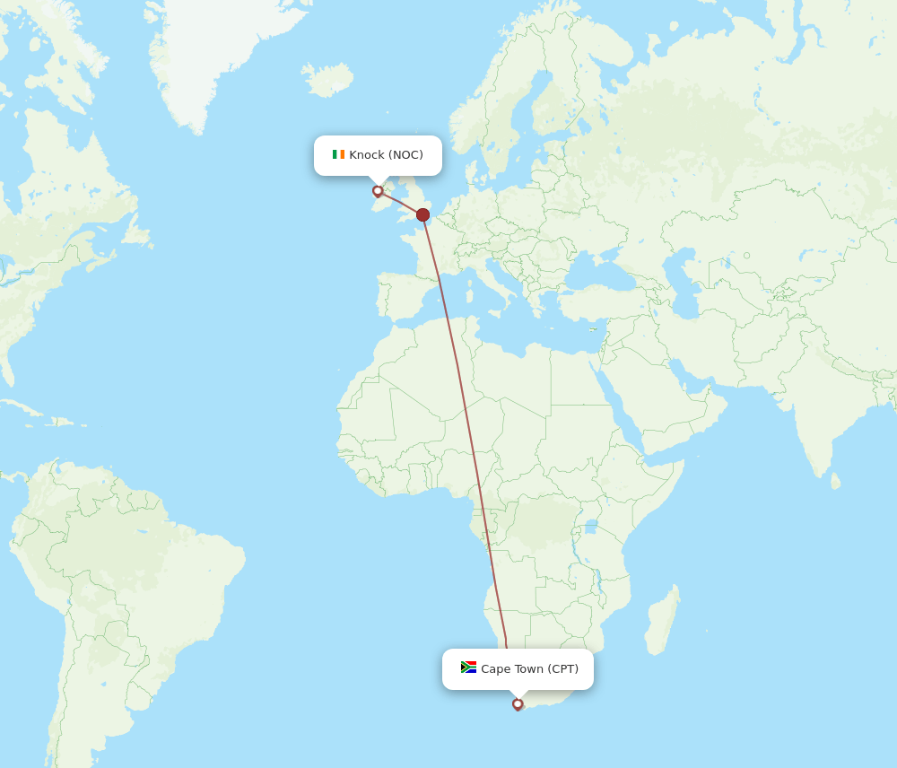 NOC-CPT flight routes