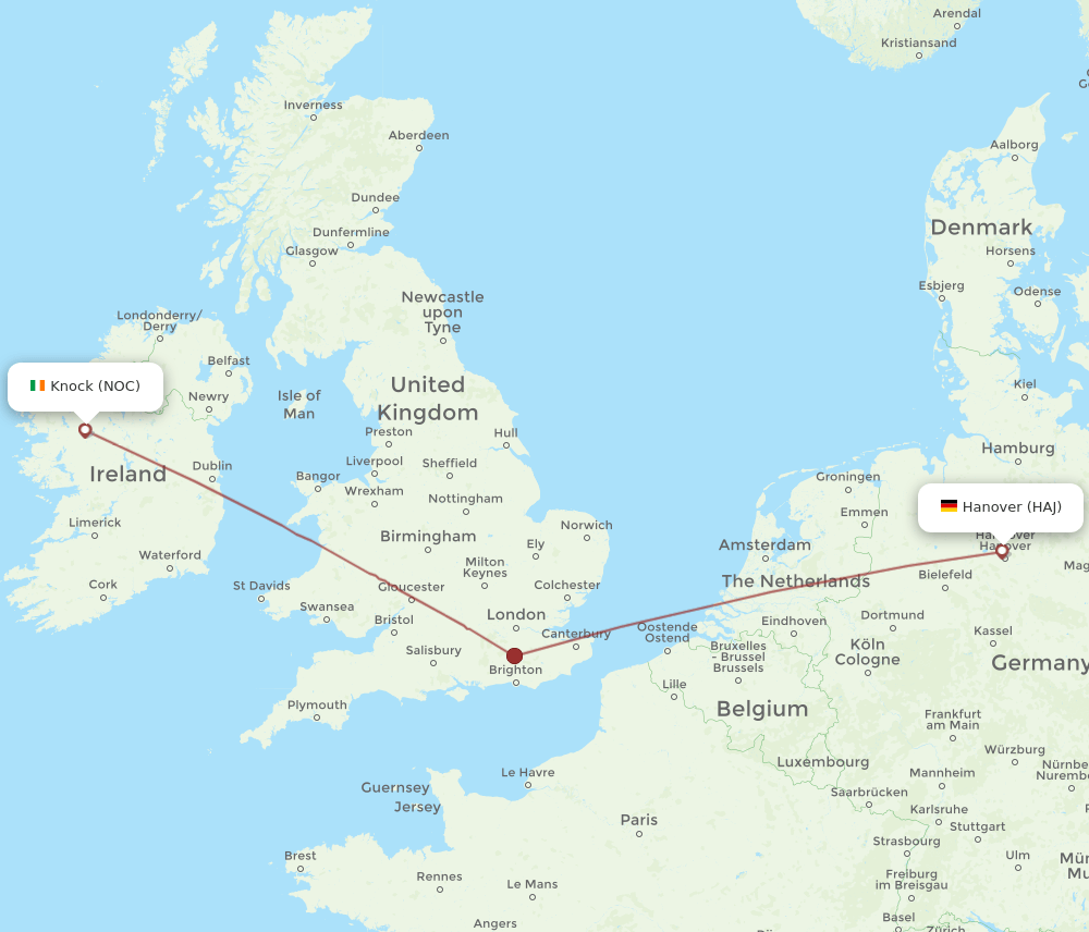 NOC-HAJ flight routes