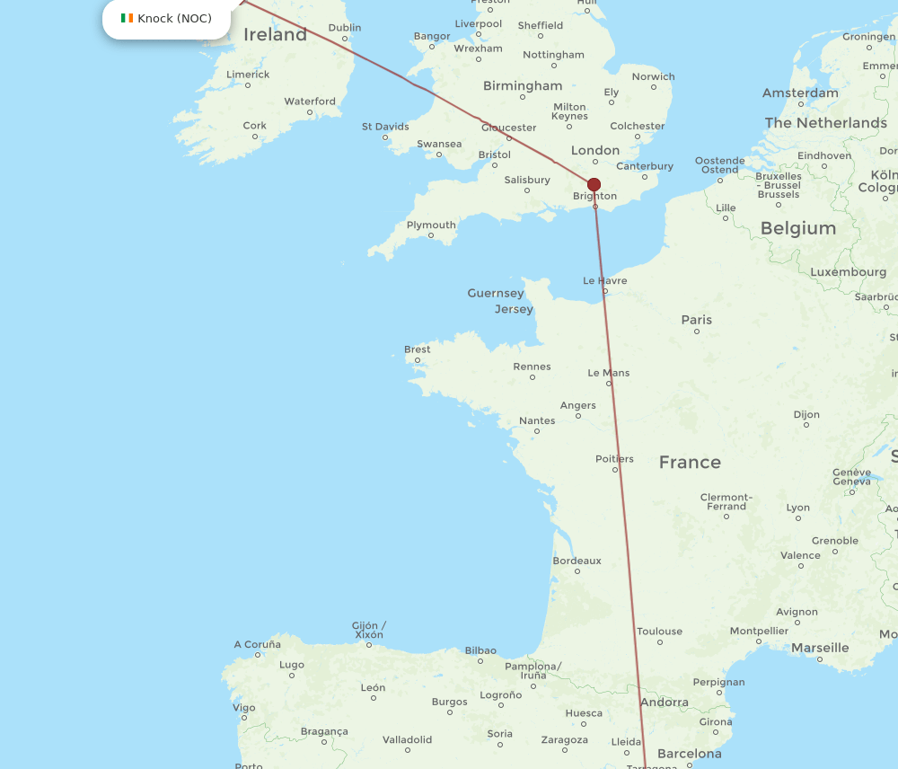 NOC-IBZ flight routes