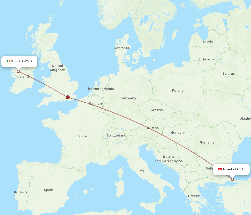 NOC-IST flight routes