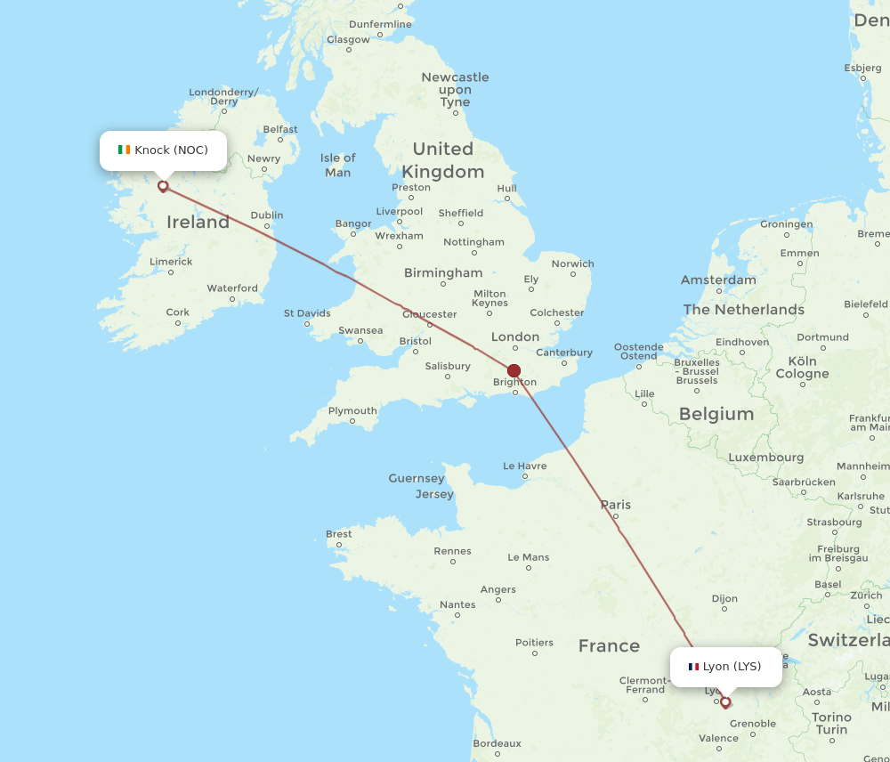 NOC-LYS flight routes