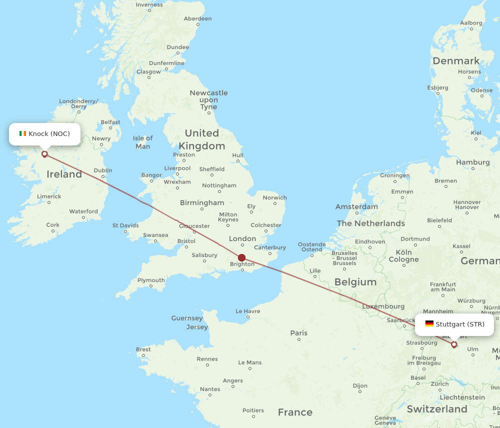 NOC-STR flight routes