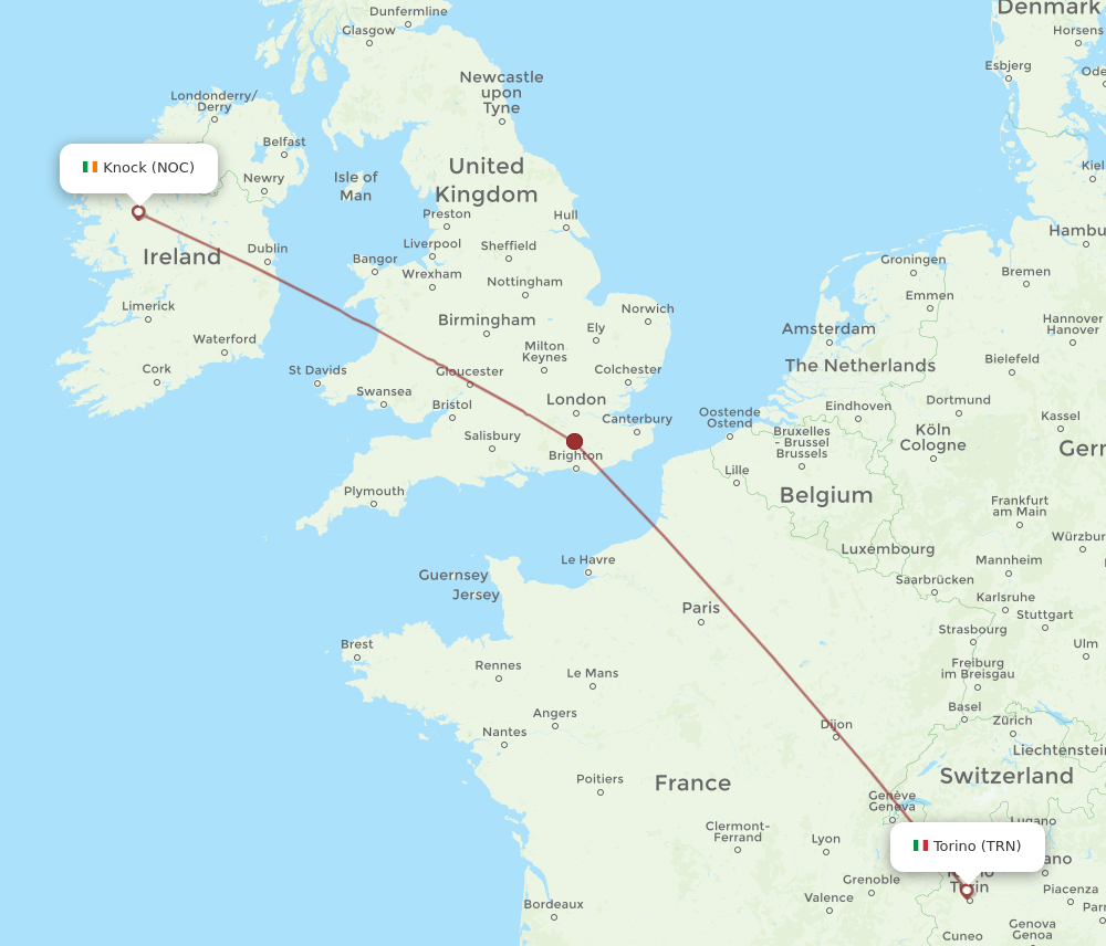 NOC-TRN flight routes