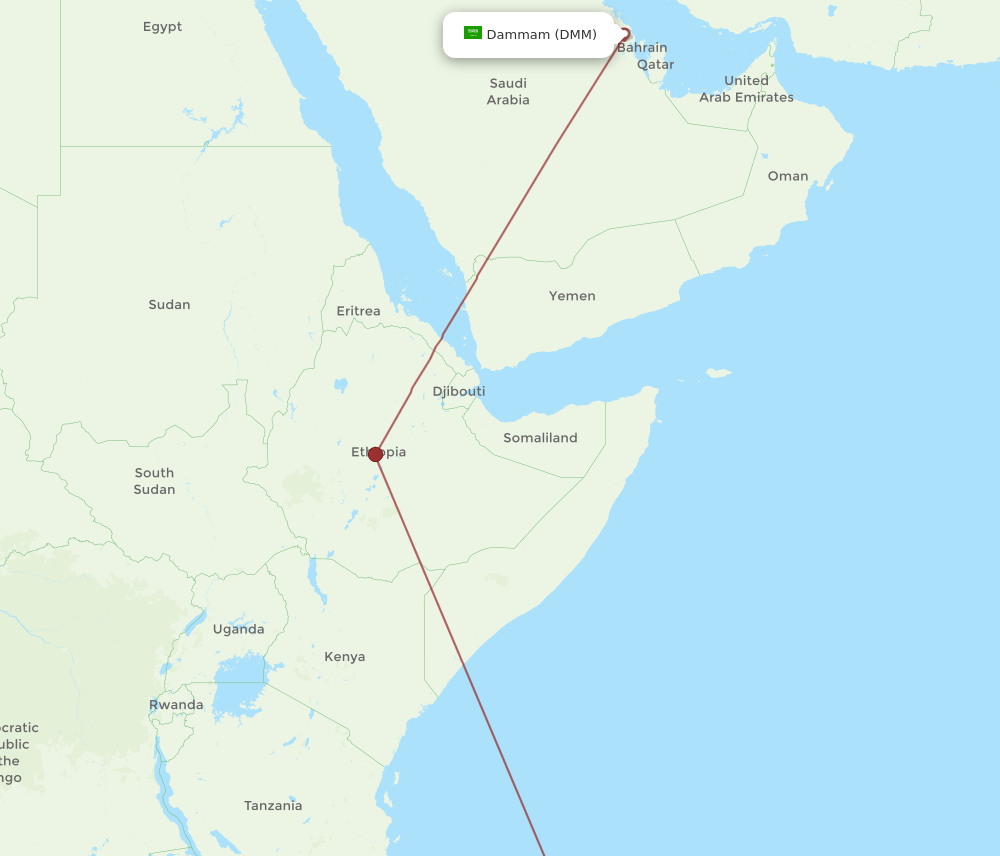 DMM to NOS flights and routes map