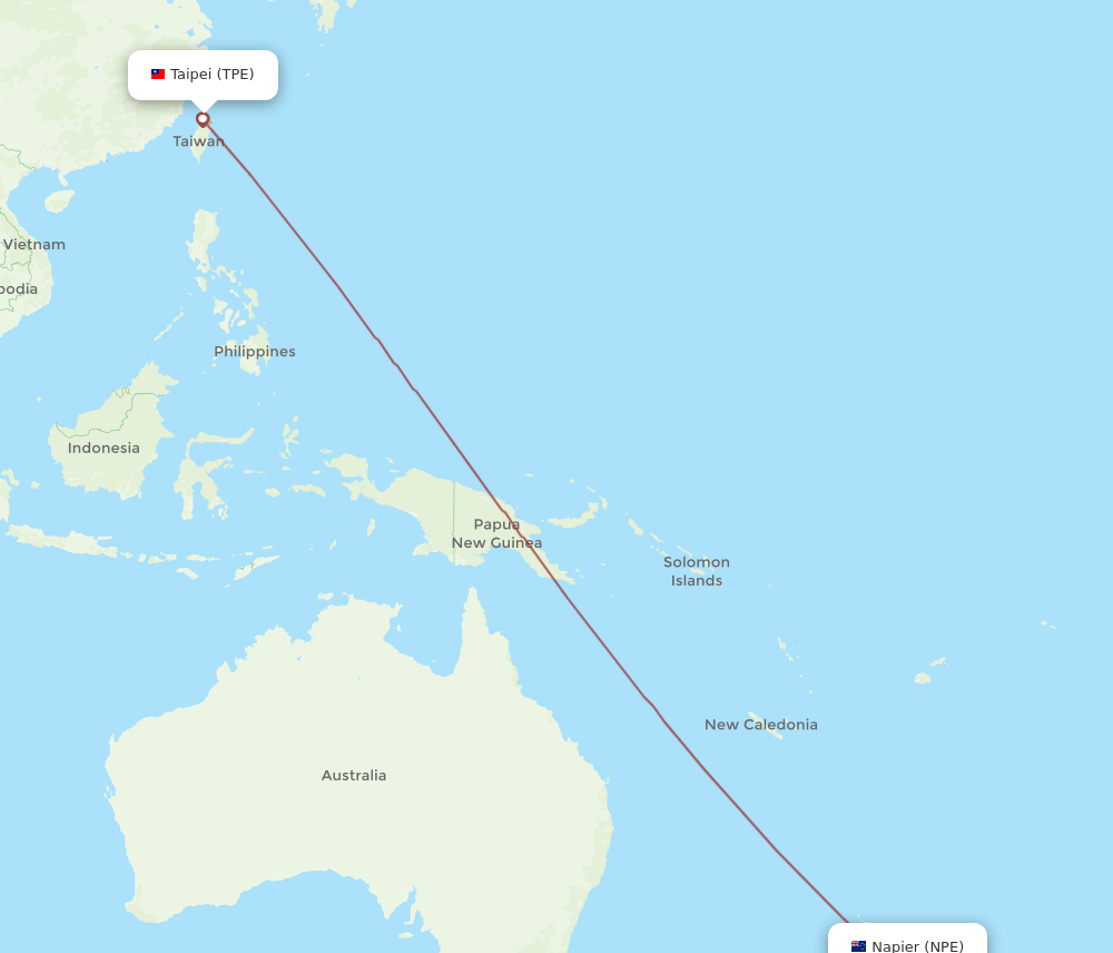 NPE-TPE flight routes