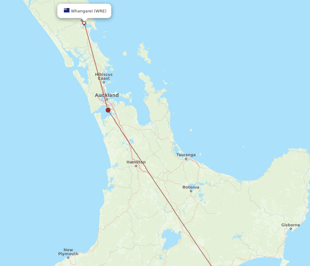 NPE-WRE flight routes