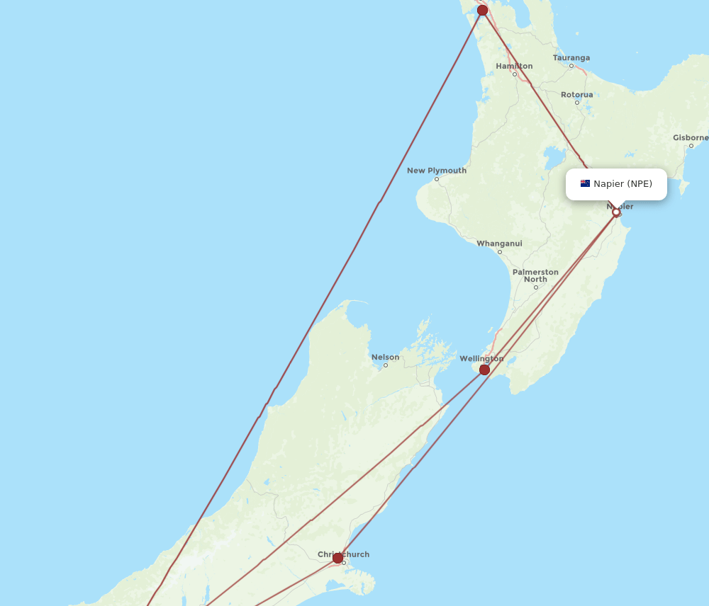NPE-ZQN flight routes
