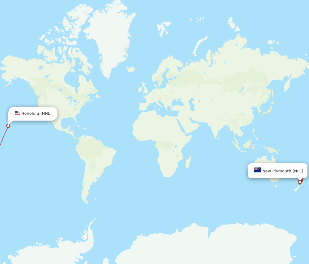 NPL-HNL flight routes