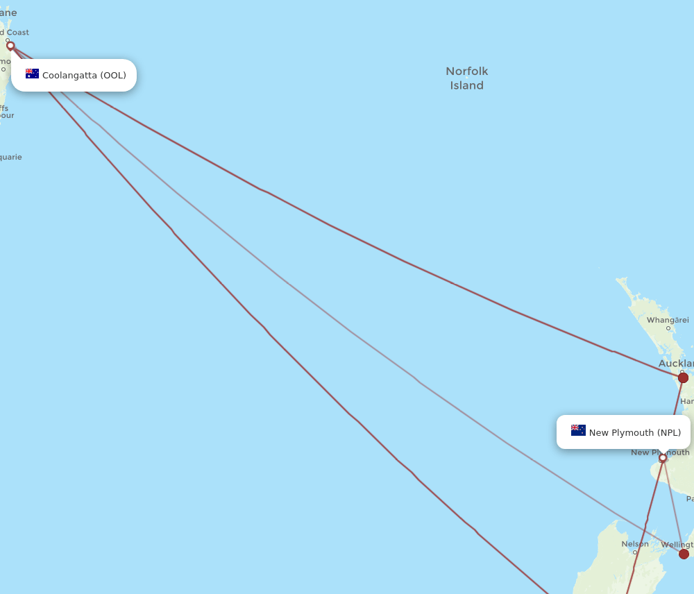 NPL-OOL flight routes