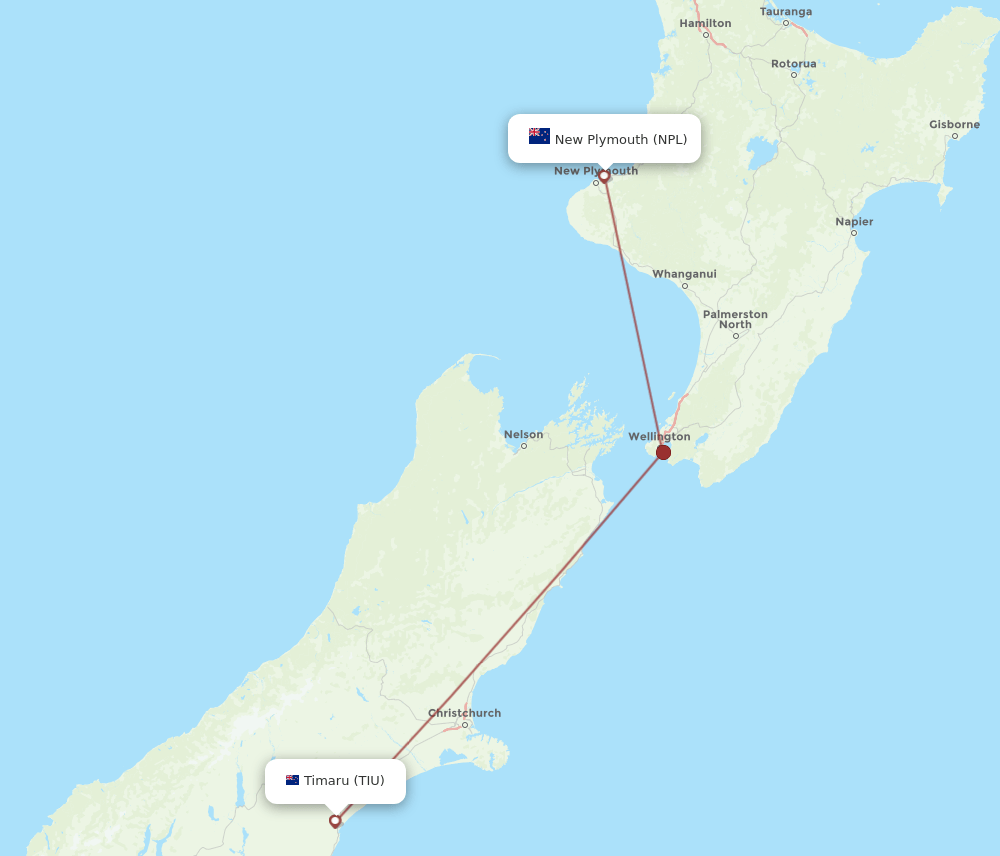 NPL-TIU flight routes