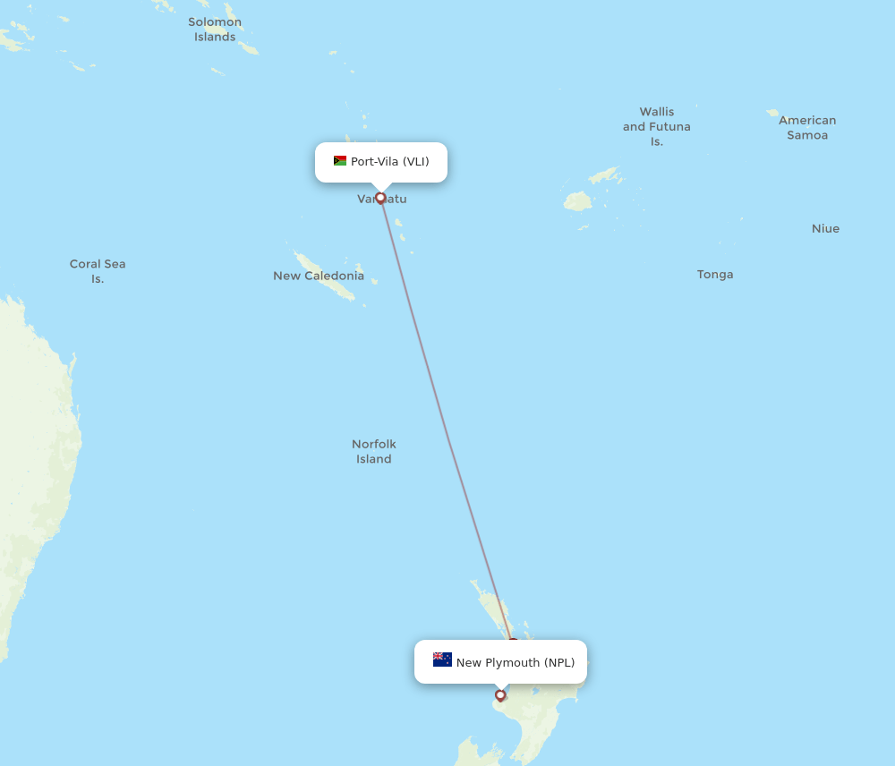 NPL-VLI flight routes