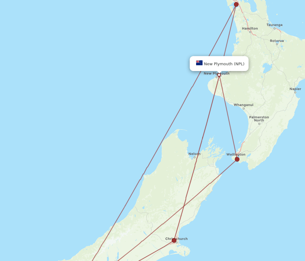 NPL-ZQN flight routes