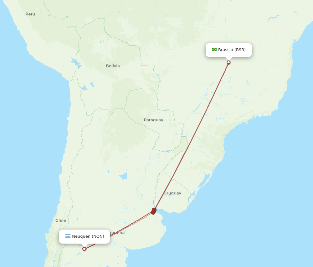 NQN-BSB flight routes