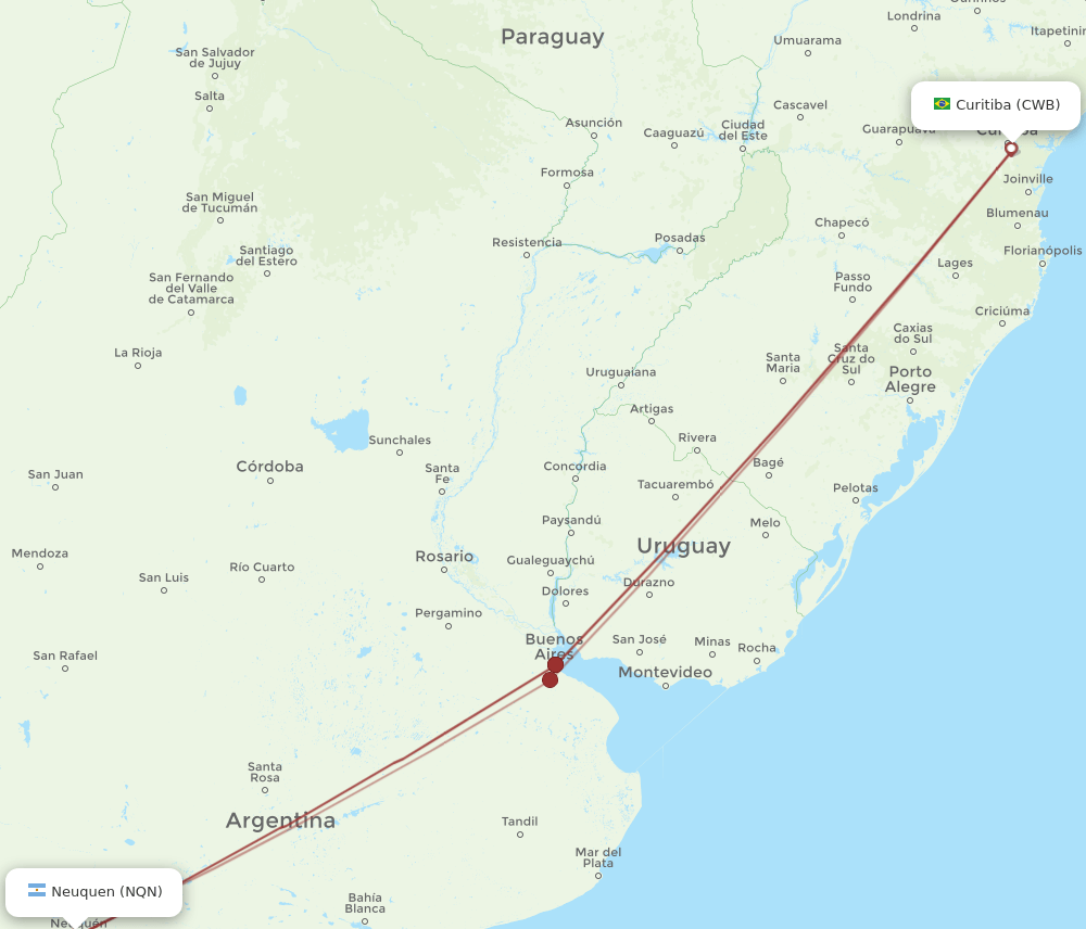 NQN-CWB flight routes