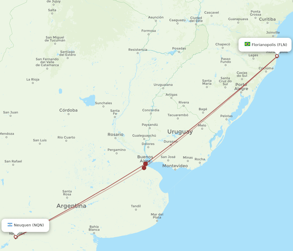 NQN-FLN flight routes