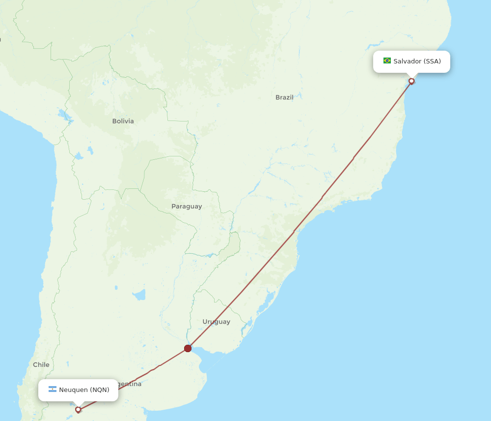 NQN-SSA flight routes
