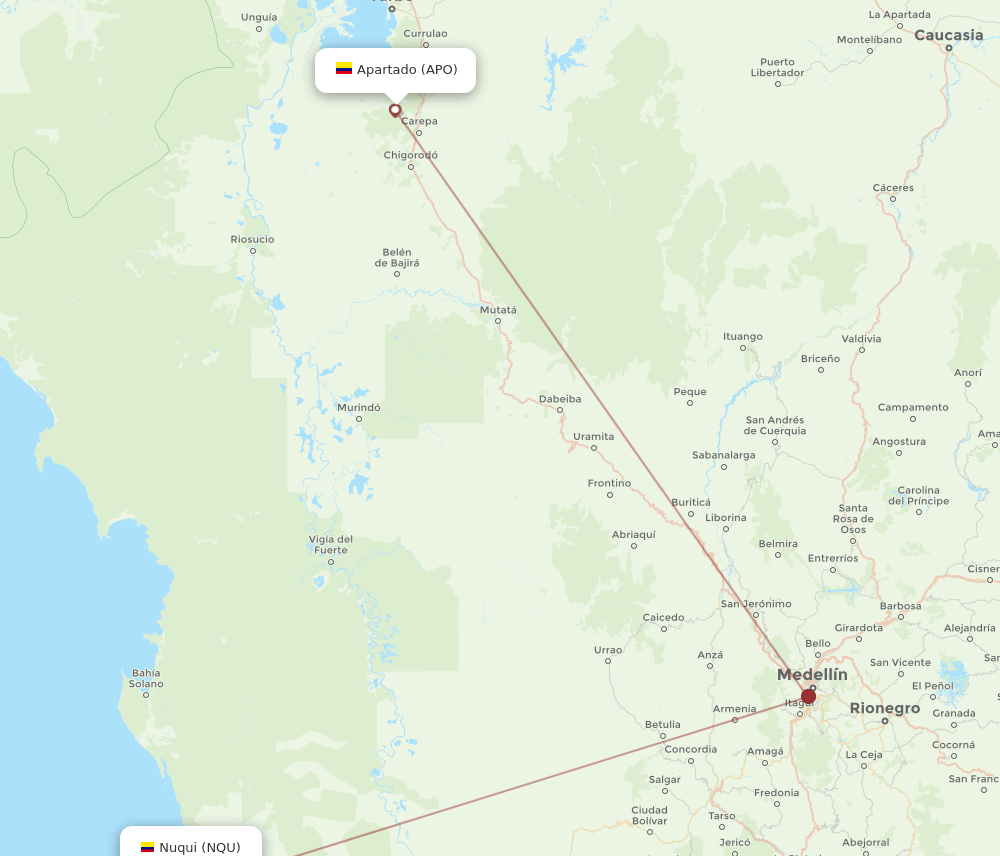 NQU-APO flight routes