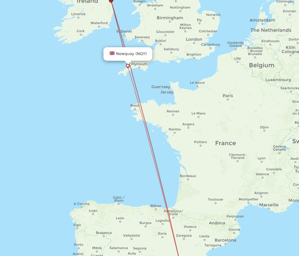 NQY-ALC flight routes