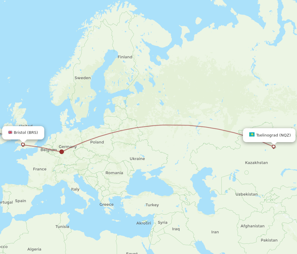 NQZ-BRS flight routes