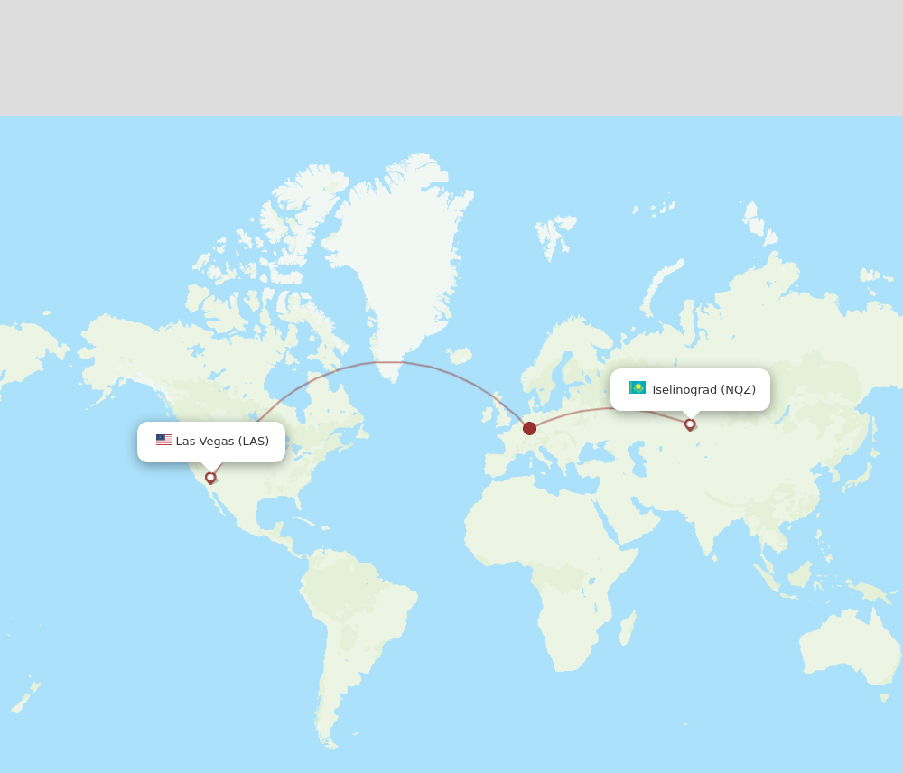 NQZ-LAS flight routes