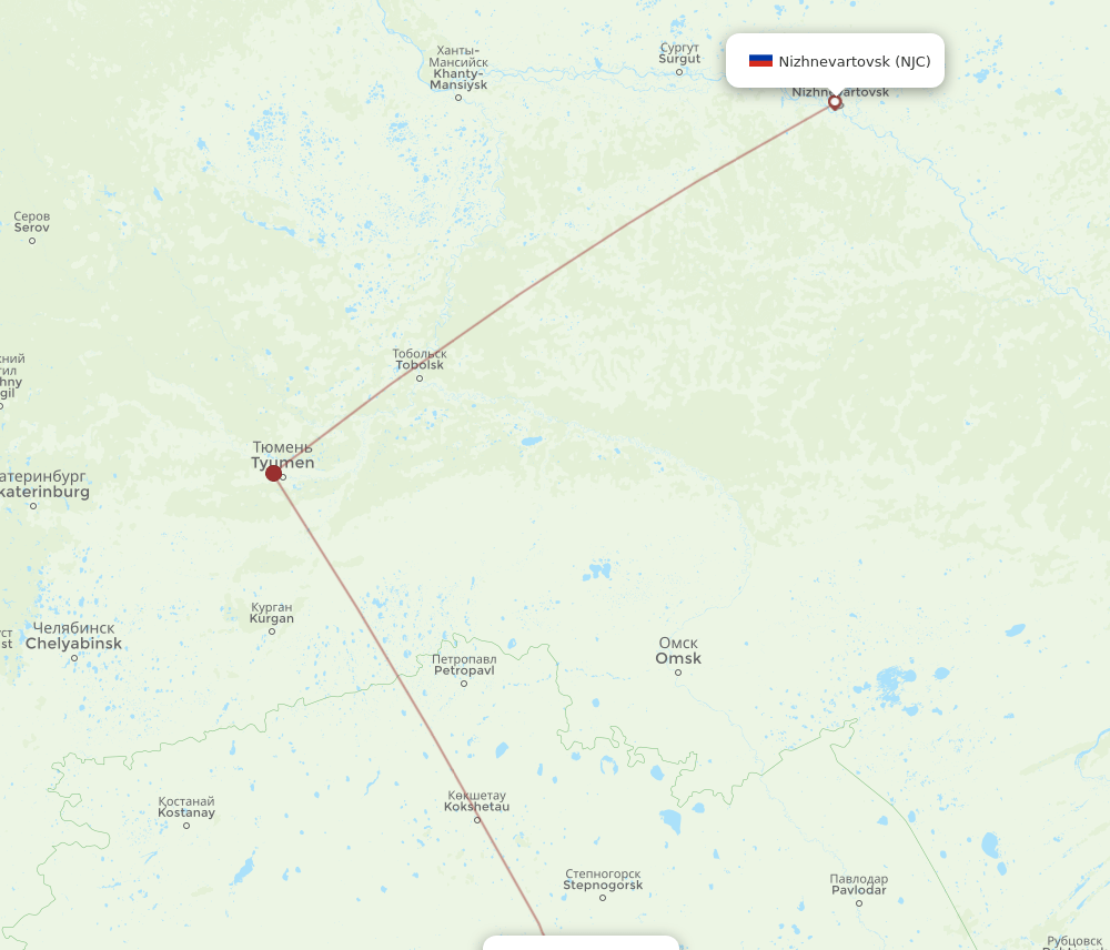 NQZ-NJC flight routes