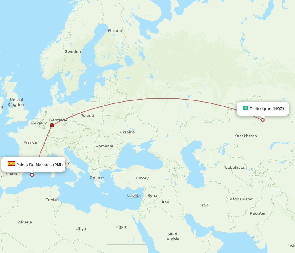 NQZ-PMI flight routes