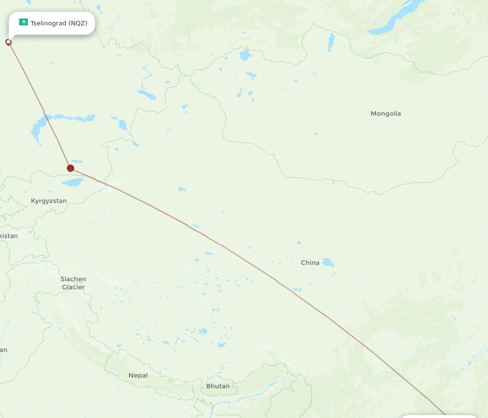 NQZ-SZX flight routes