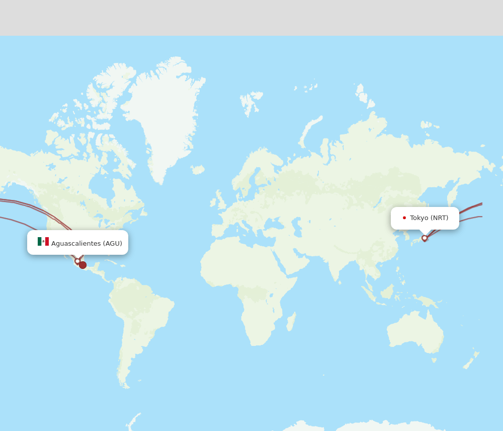 NRT-AGU flight routes