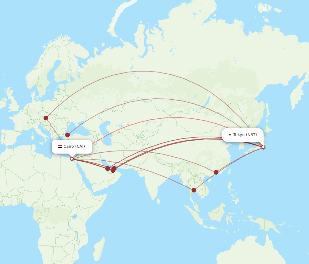 NRT-CAI flight routes