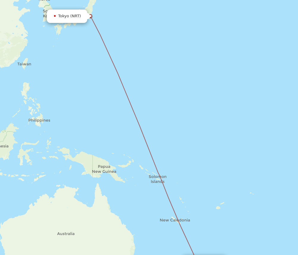 NRT-KKE flight routes