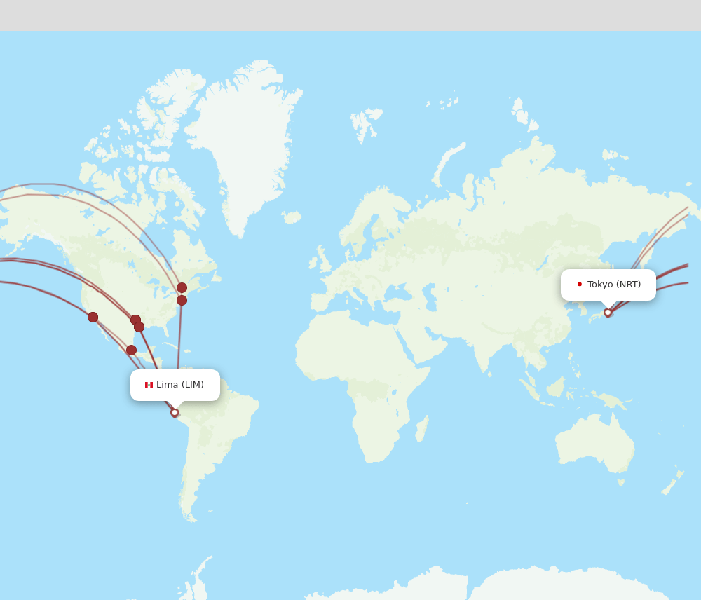 NRT-LIM flight routes