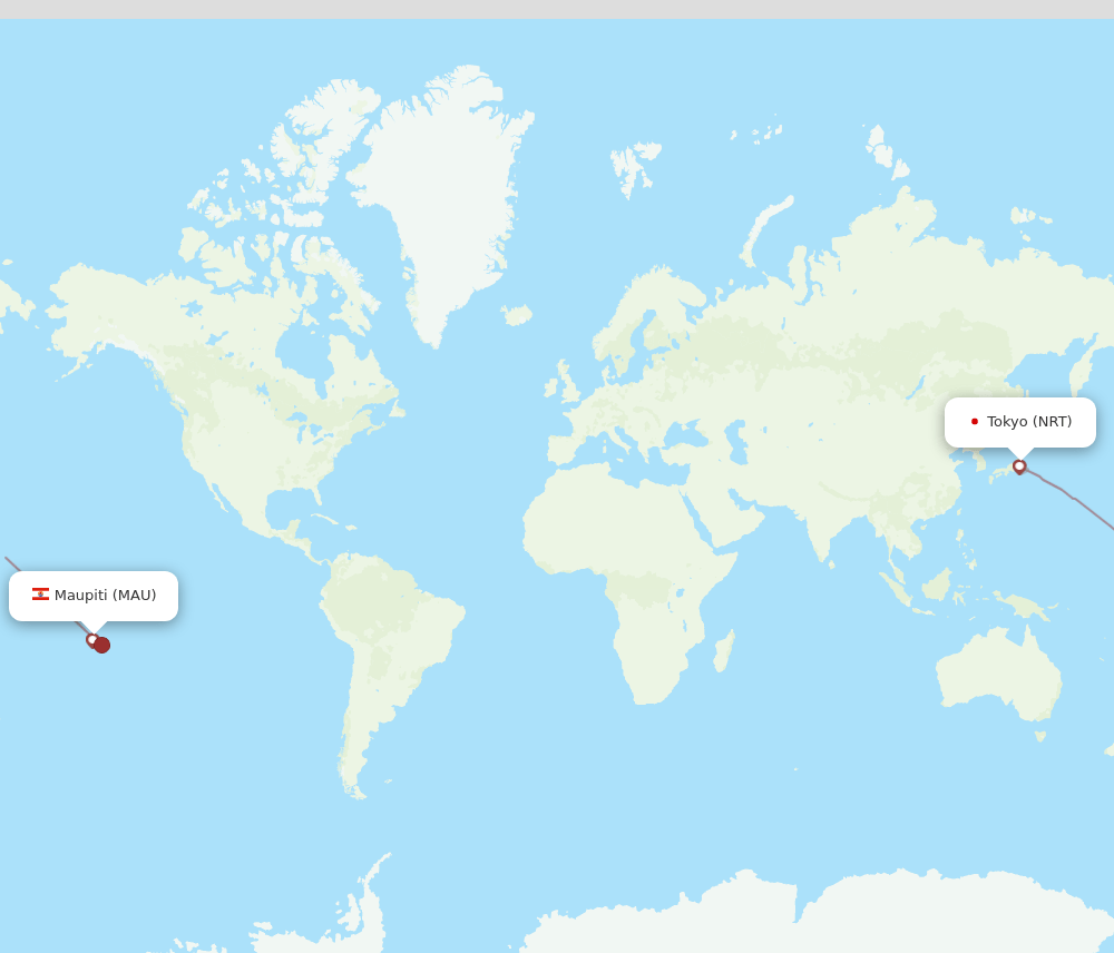 NRT-MAU flight routes