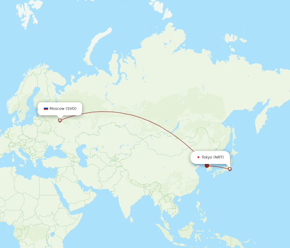 NRT-SVO flight routes