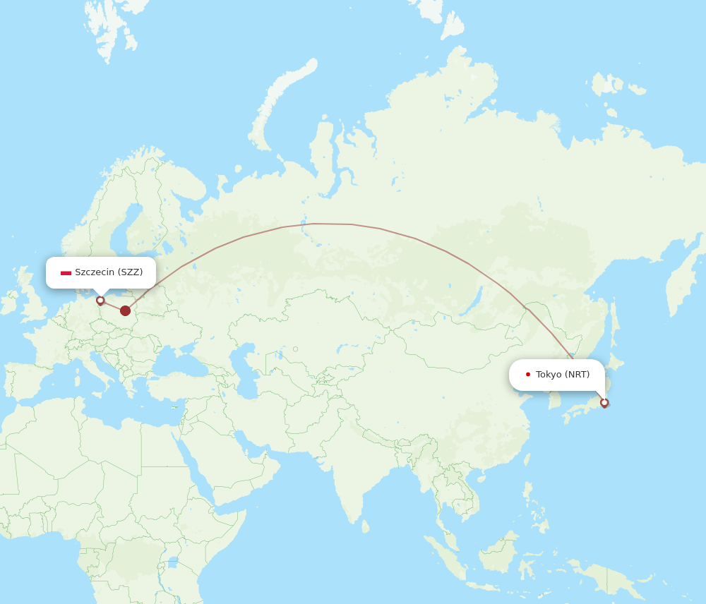 NRT-SZZ flight routes