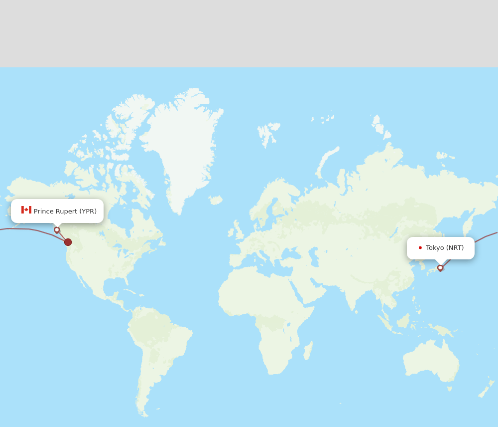 NRT-YPR flight routes