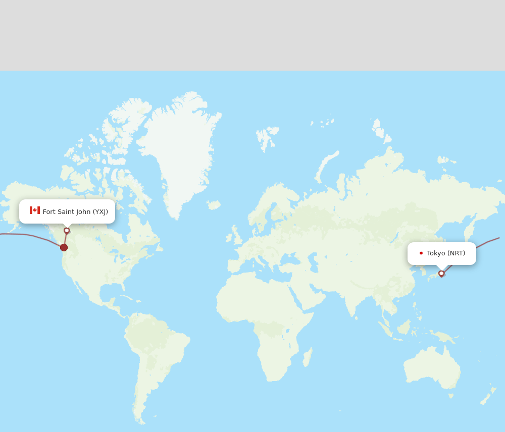 NRT-YXJ flight routes
