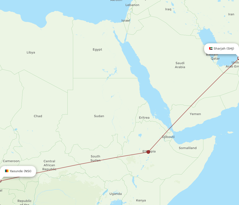 NSI-SHJ flight routes