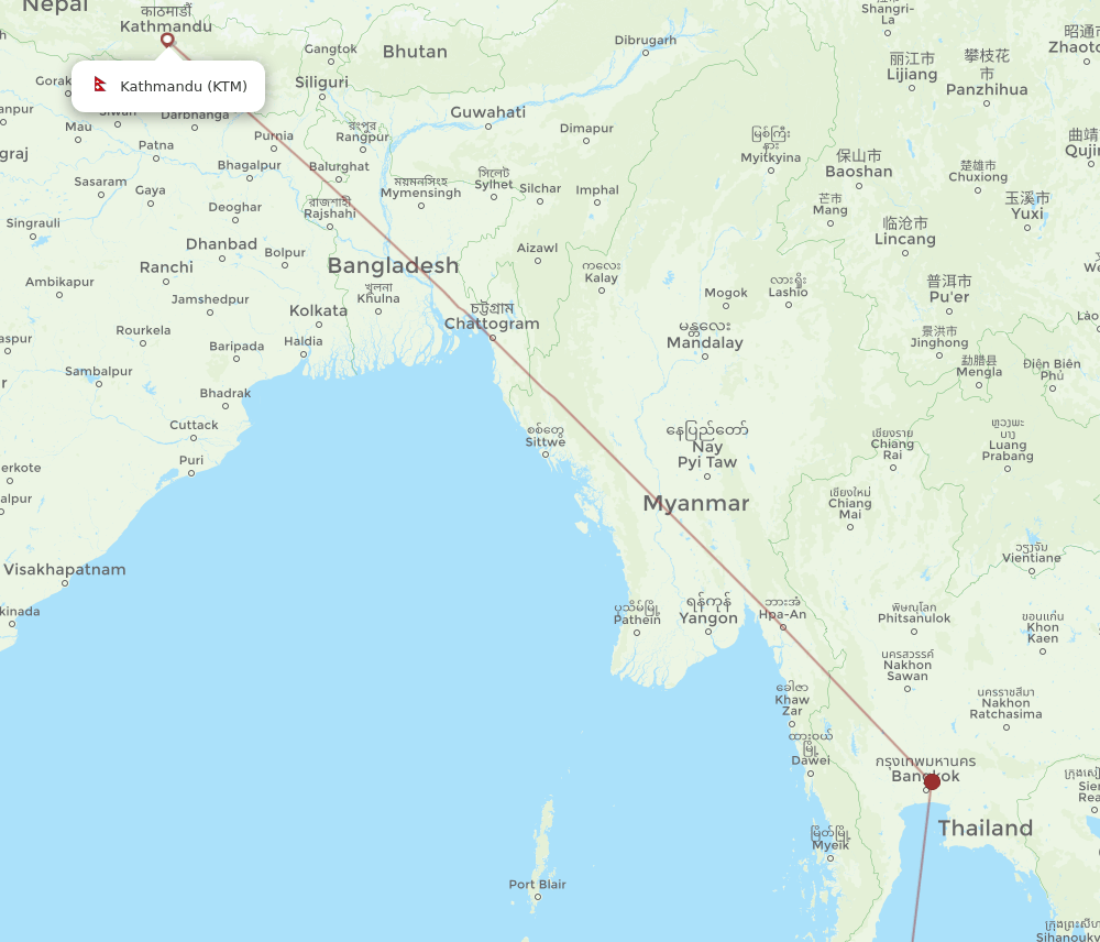 NST-KTM flight routes