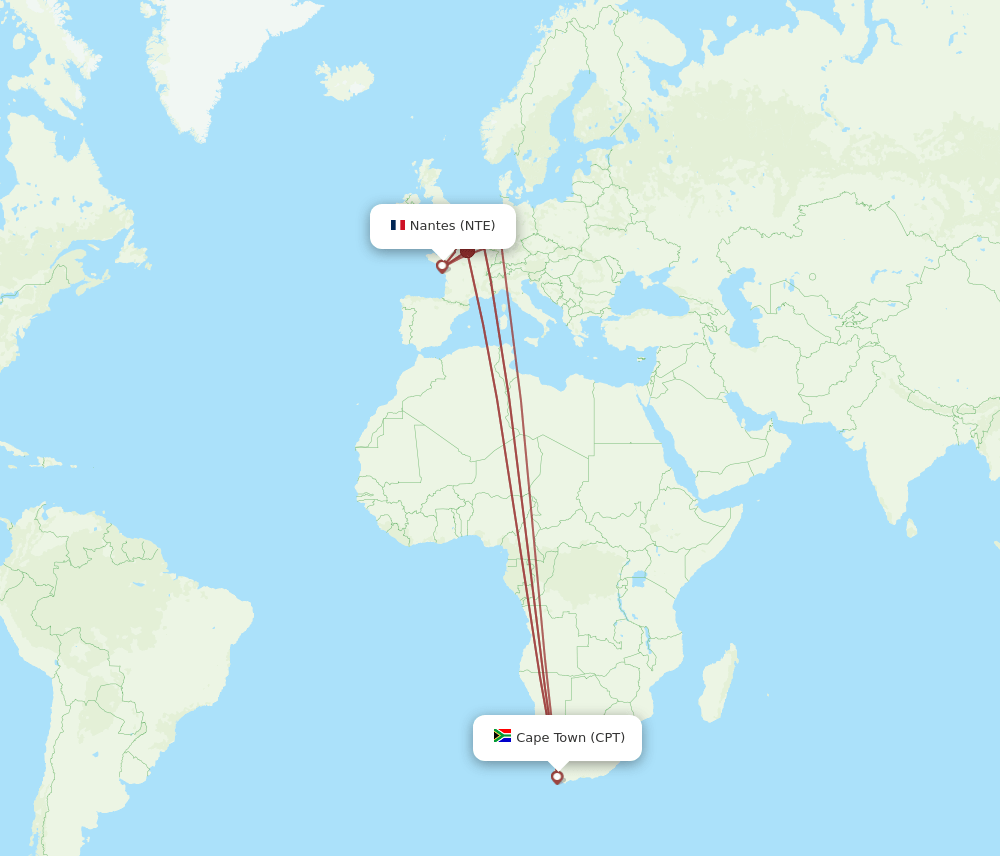 NTE-CPT flight routes