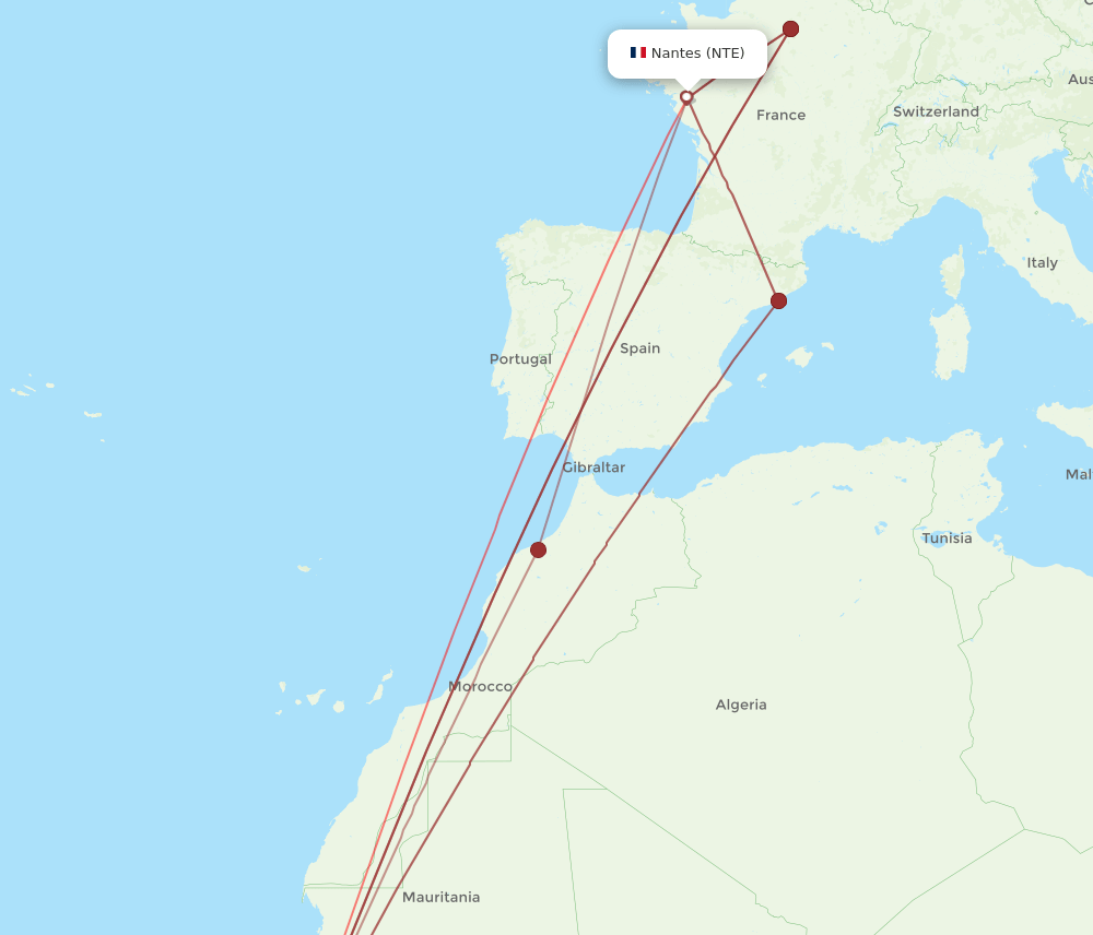 NTE-DSS flight routes