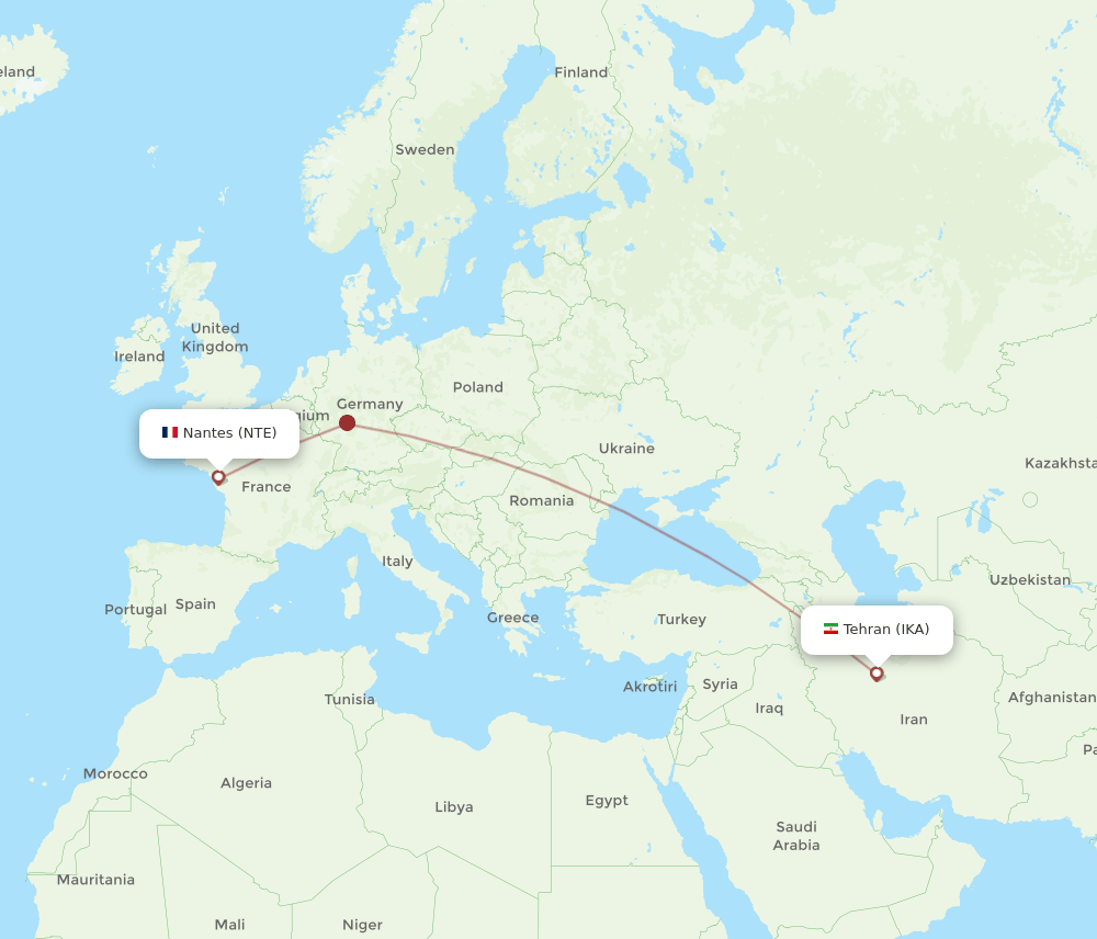 NTE-IKA flight routes