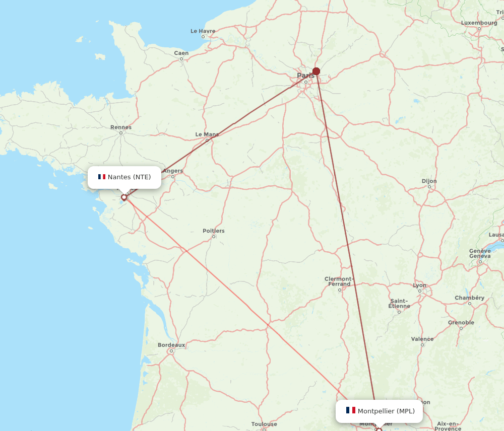 NTE-MPL flight routes