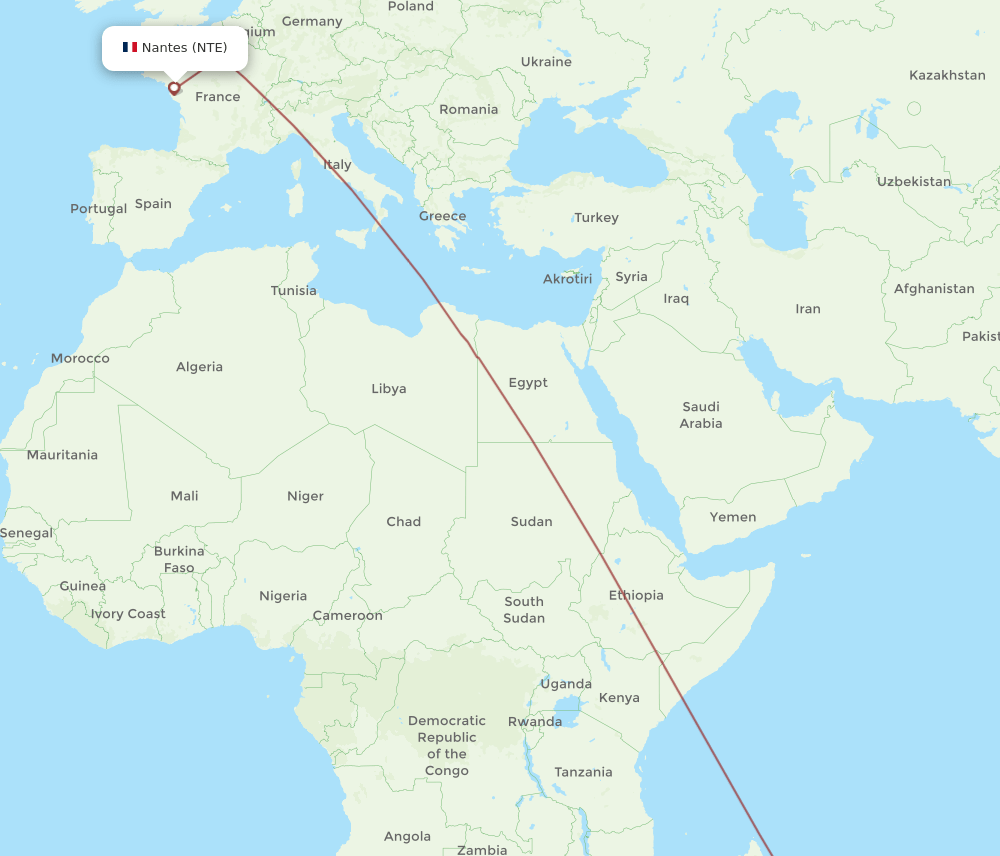 NTE-RUN flight routes