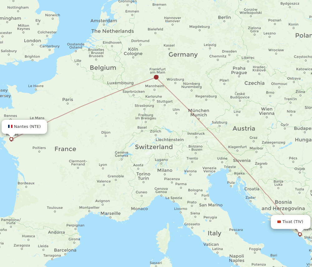 NTE-TIV flight routes